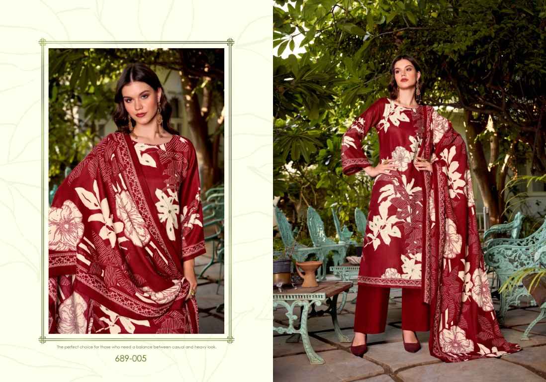 ZULFAT ANTARA PURE WOOLLEN PASHMINA DRESS MATERIAL AT WHOLESALE PRICE