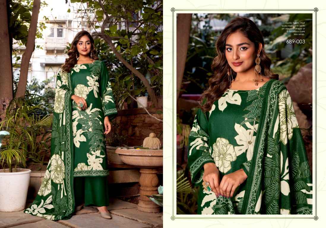 ZULFAT ANTARA PURE WOOLLEN PASHMINA DRESS MATERIAL AT WHOLESALE PRICE