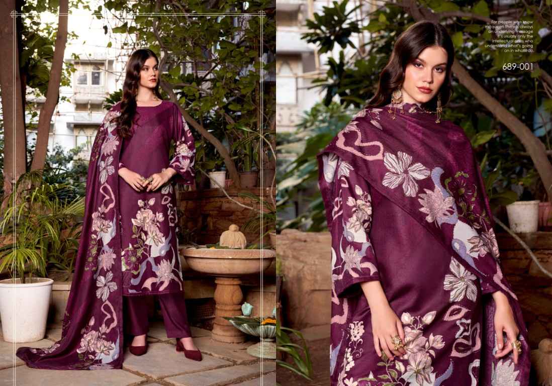 ZULFAT ANTARA PURE WOOLLEN PASHMINA DRESS MATERIAL AT WHOLESALE PRICE