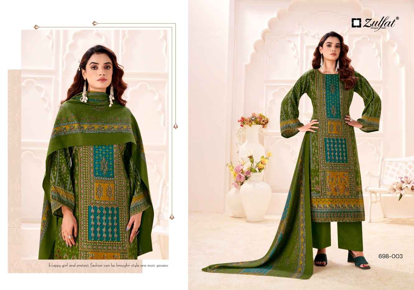 ZULFAT TOOSH EXCLUSIVE WOOLLEN PASHMINA DRESS MATERIAL AT WHOLESALE PRICE
