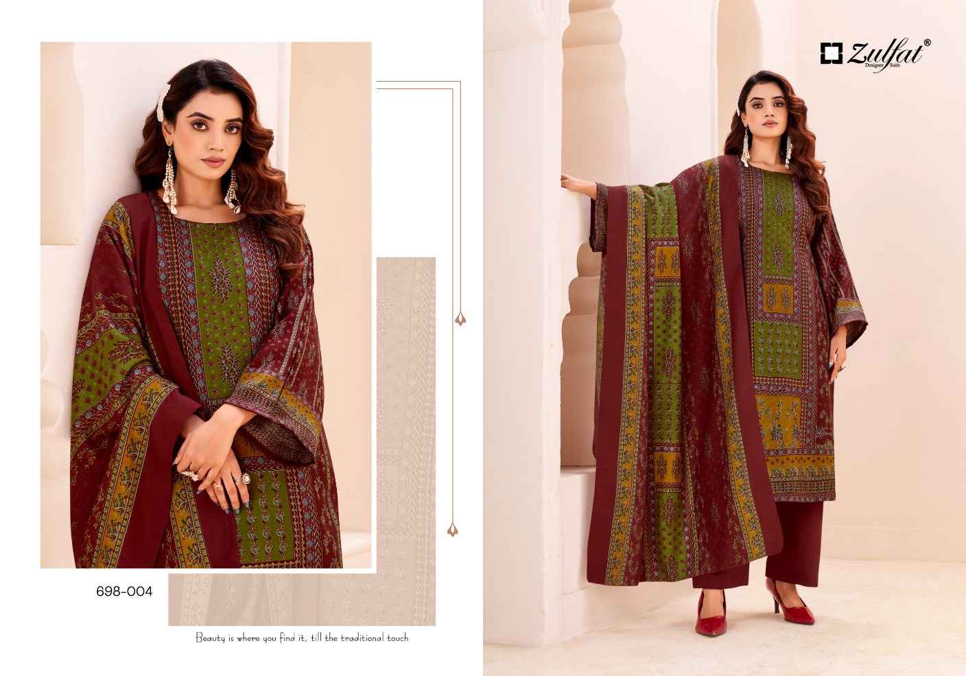 ZULFAT TOOSH EXCLUSIVE WOOLLEN PASHMINA DRESS MATERIAL AT WHOLESALE PRICE