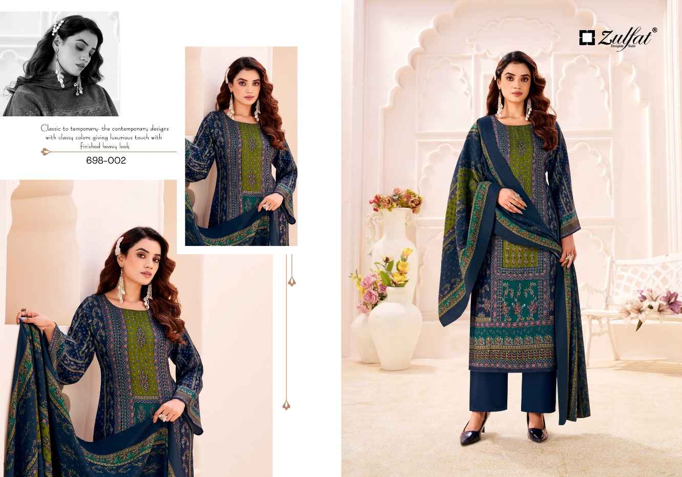 ZULFAT TOOSH EXCLUSIVE WOOLLEN PASHMINA DRESS MATERIAL AT WHOLESALE PRICE