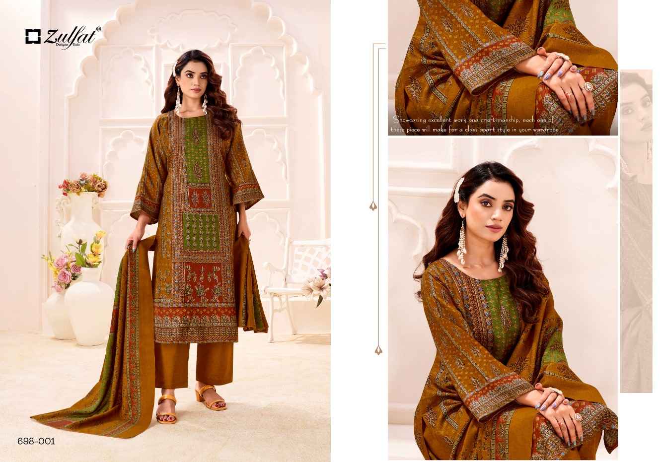 ZULFAT TOOSH EXCLUSIVE WOOLLEN PASHMINA DRESS MATERIAL AT WHOLESALE PRICE