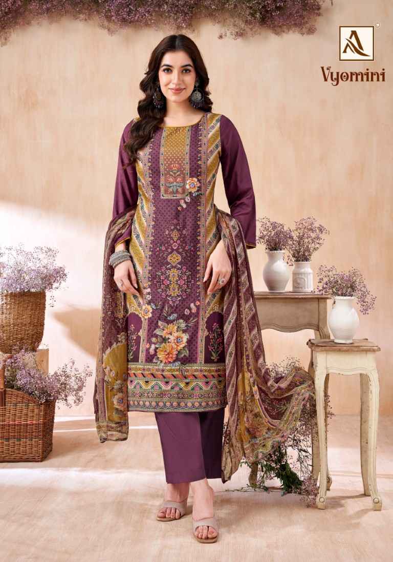ALOK VYOMINI VISCOSE MASLIN DIGITAL PRINT DRESS MATERIAL AT WHOLESALE PRICE