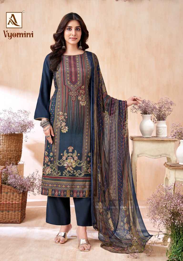 ALOK VYOMINI VISCOSE MASLIN DIGITAL PRINT DRESS MATERIAL AT WHOLESALE PRICE