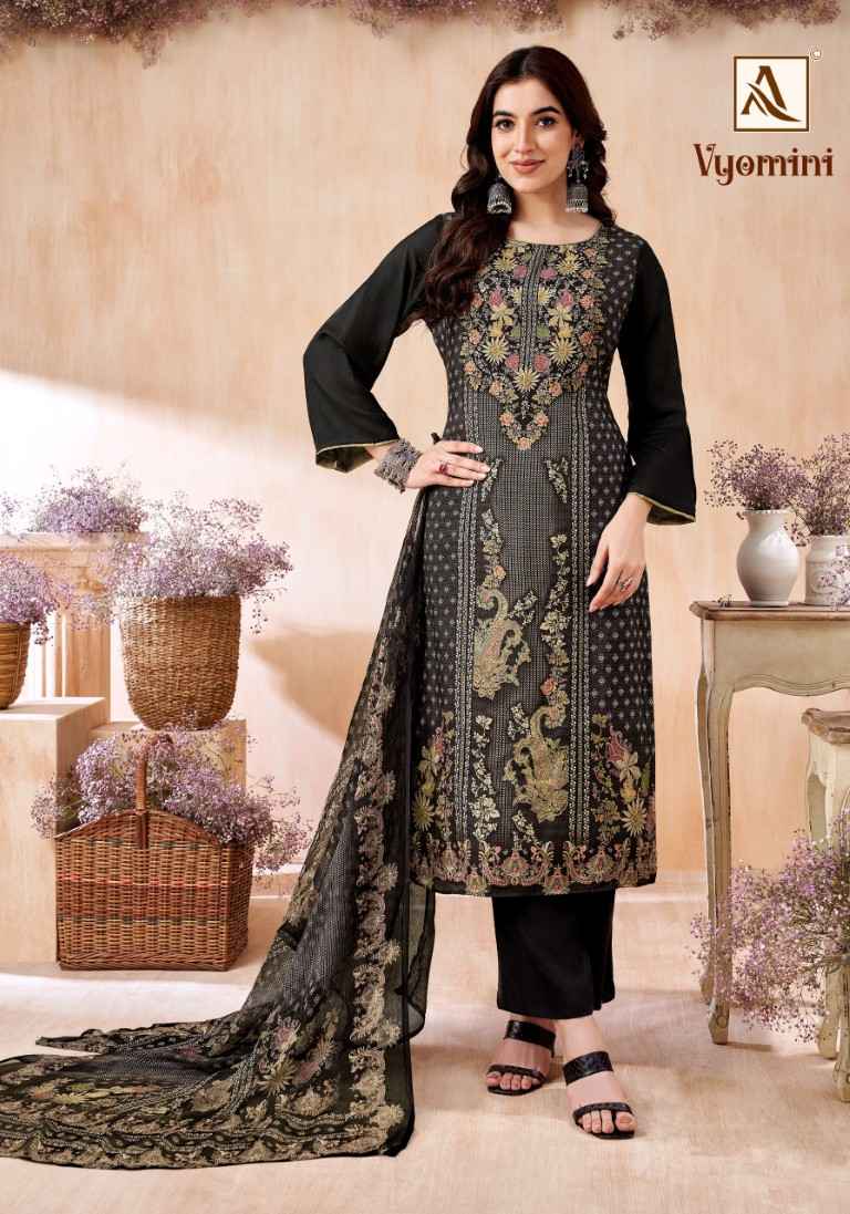 ALOK VYOMINI VISCOSE MASLIN DIGITAL PRINT DRESS MATERIAL AT WHOLESALE PRICE