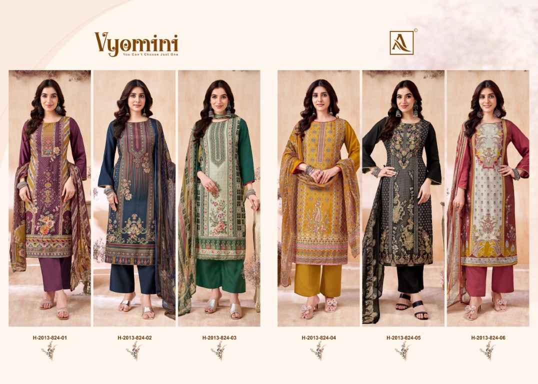 ALOK VYOMINI VISCOSE MASLIN DIGITAL PRINT DRESS MATERIAL AT WHOLESALE PRICE