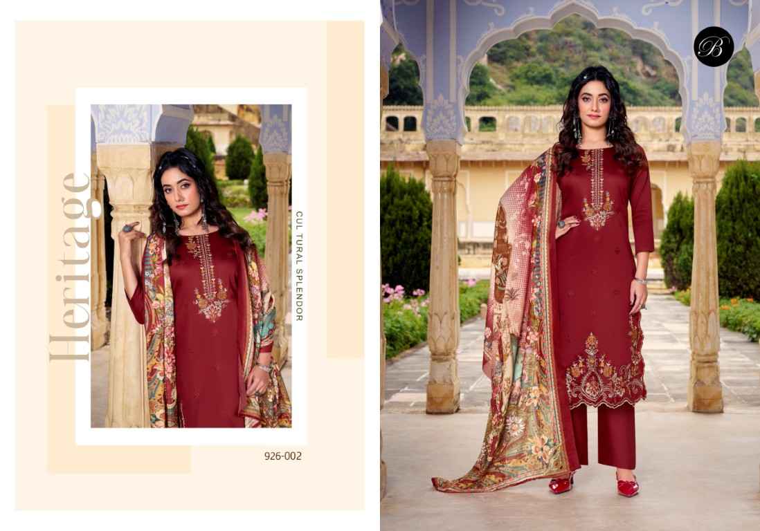 BELLIZA ZARQASH VOL 13 PURE HEAVY JAM COTTON DRESS MATERIAL AT WHOLESALE PRICE