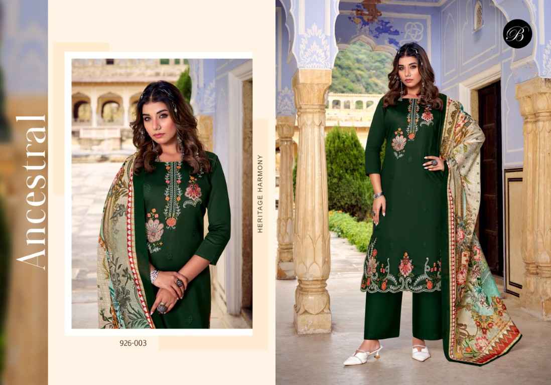 BELLIZA ZARQASH VOL 13 PURE HEAVY JAM COTTON DRESS MATERIAL AT WHOLESALE PRICE