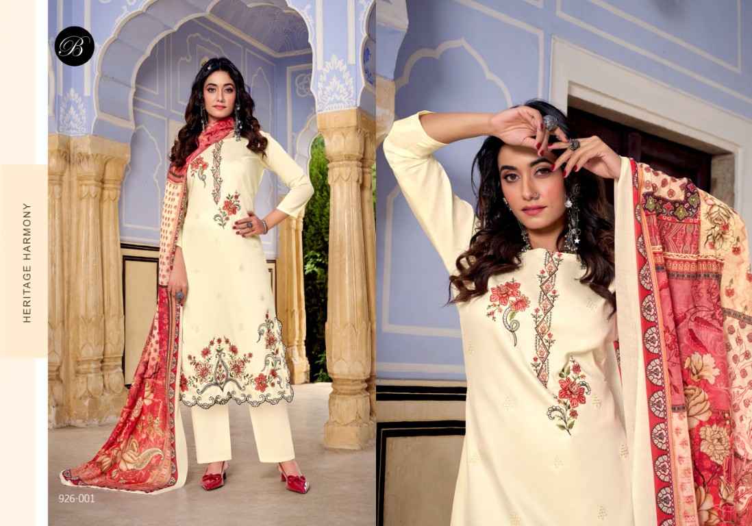 BELLIZA ZARQASH VOL 13 PURE HEAVY JAM COTTON DRESS MATERIAL AT WHOLESALE PRICE