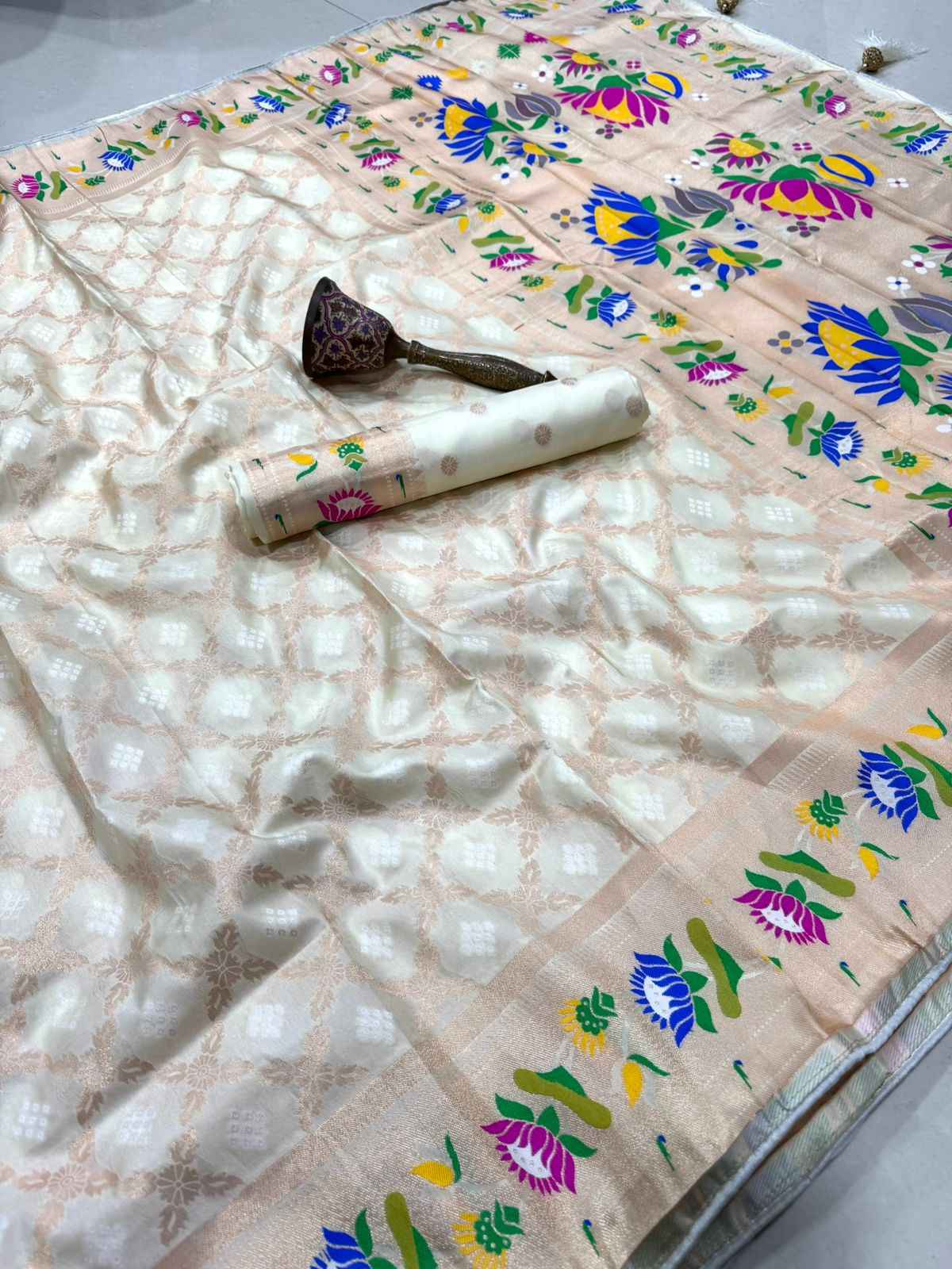 DOLA SILK BANDHEJ PAITHANI RICH ZARI WEAVING SAREE AT WHOLESALE PRICE 