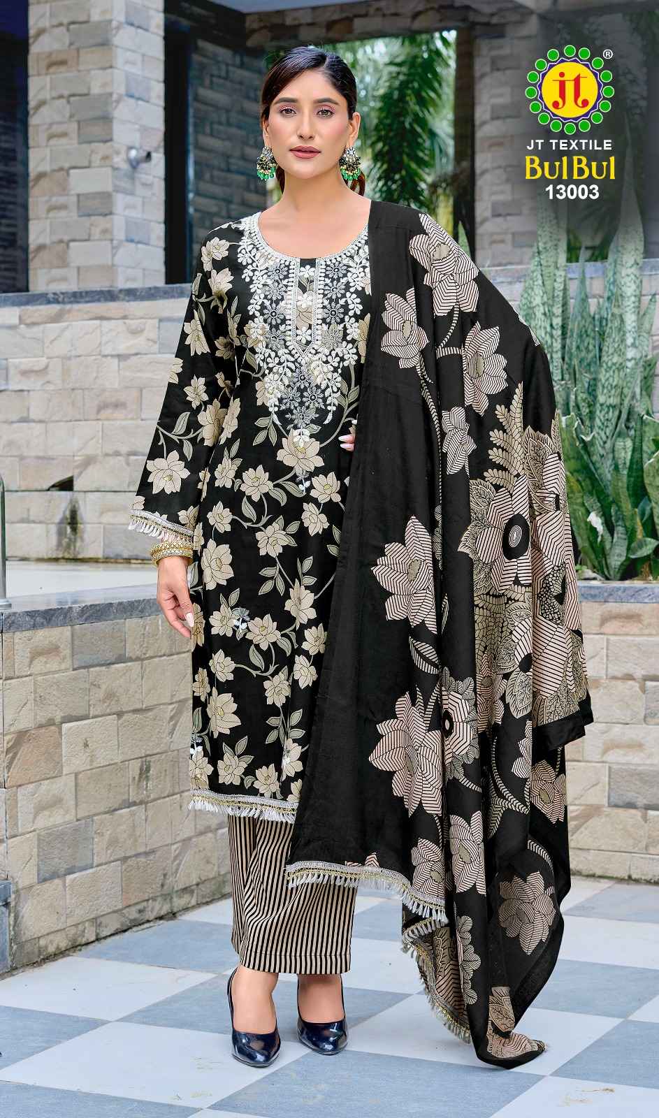 JT BULBUL 13 RAYON PREMIUM EMBROIDERY WORK DRESS MATERIAL AT WHOLESALE PRICE