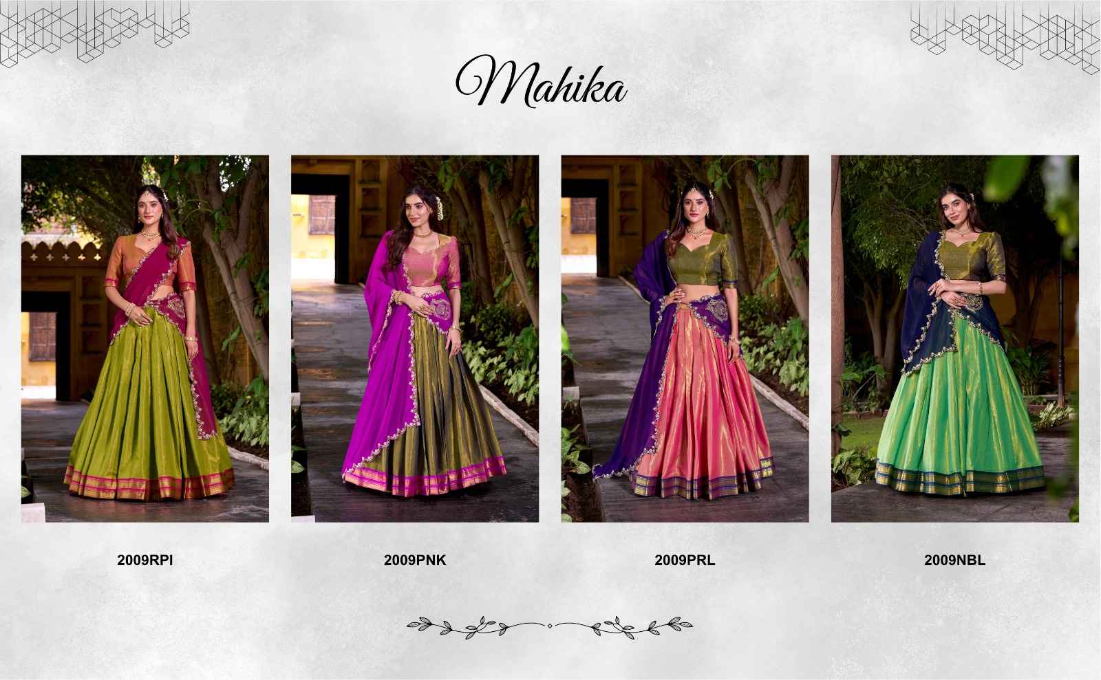 KANCHIPURAM STUNNING ZARI WEAVING WORK LEHENGA CHOLI AT WHOLESALE PRICE