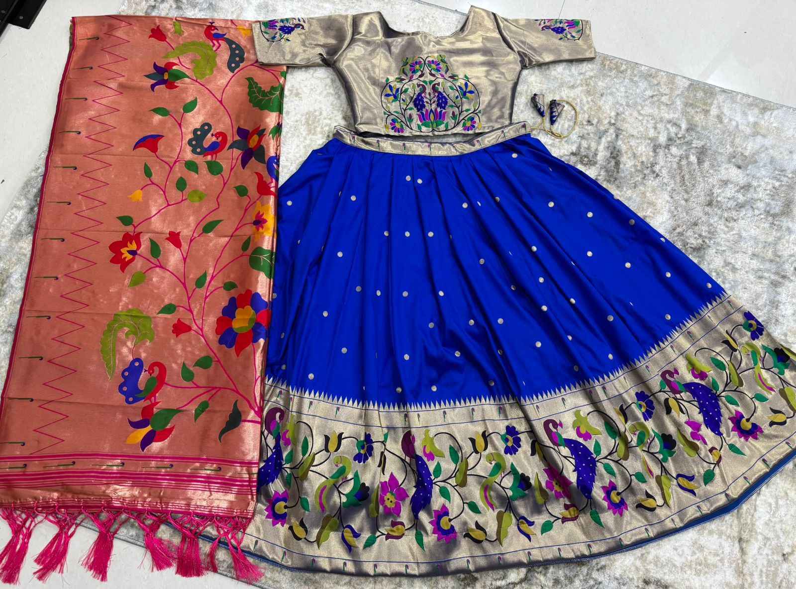 SOFT BANARASI PAITHANI SILK WEAVING LEHENGA CHOLI AT WHOLESALE PRICE