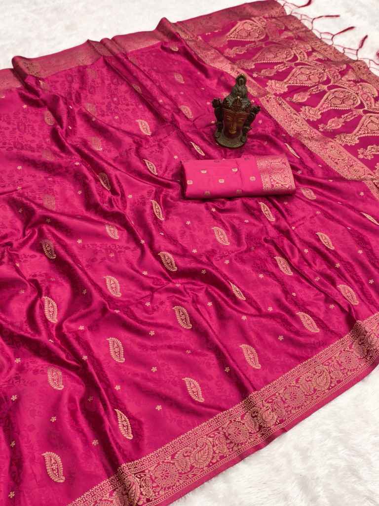 PURE BANARASI SATIN SILK SELF ZARI WEAVING SAREE AT WHOLESALE PRICE