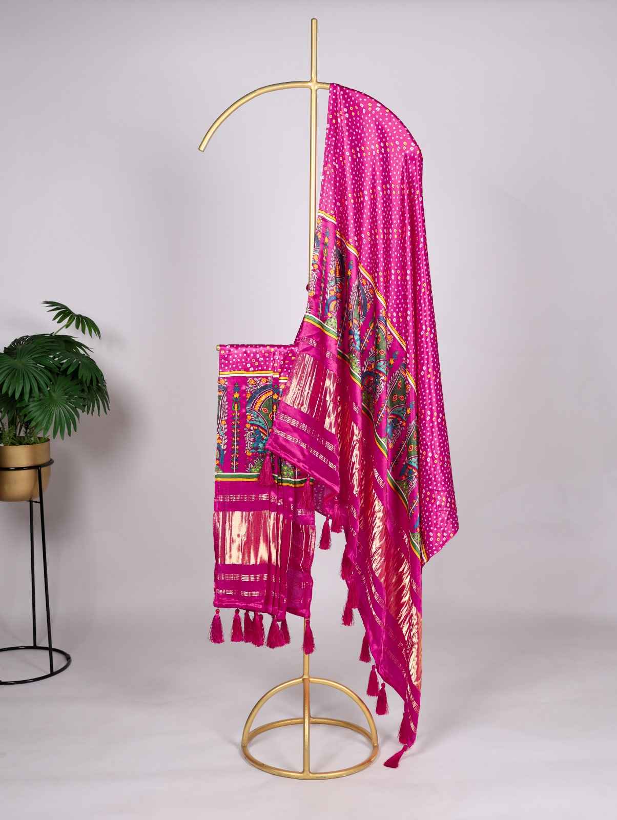 PURE GAJI SILK DIGITAL PRINTED BANDHEJ DUPATTA AT WHOLESALE PRICE