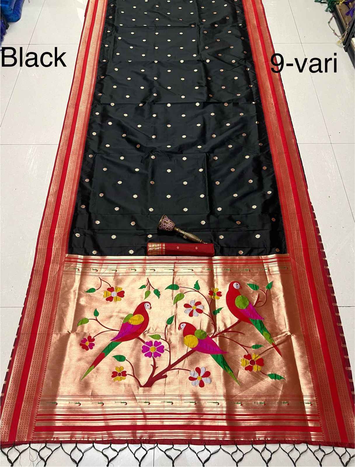 PURE SOFT KANCHIVRAM PETHANI SILK ZARI WEAVING 9 YARD SAREE AT WHOLESALE PRICE