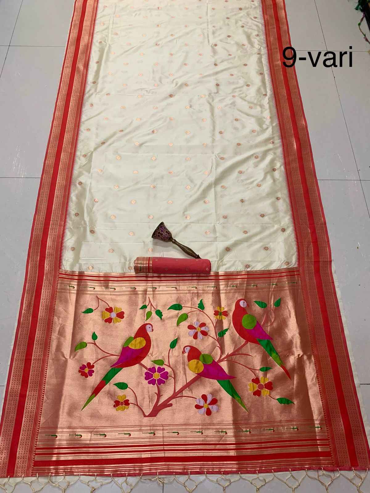 PURE SOFT KANCHIVRAM PETHANI SILK ZARI WEAVING 9 YARD SAREE AT WHOLESALE PRICE