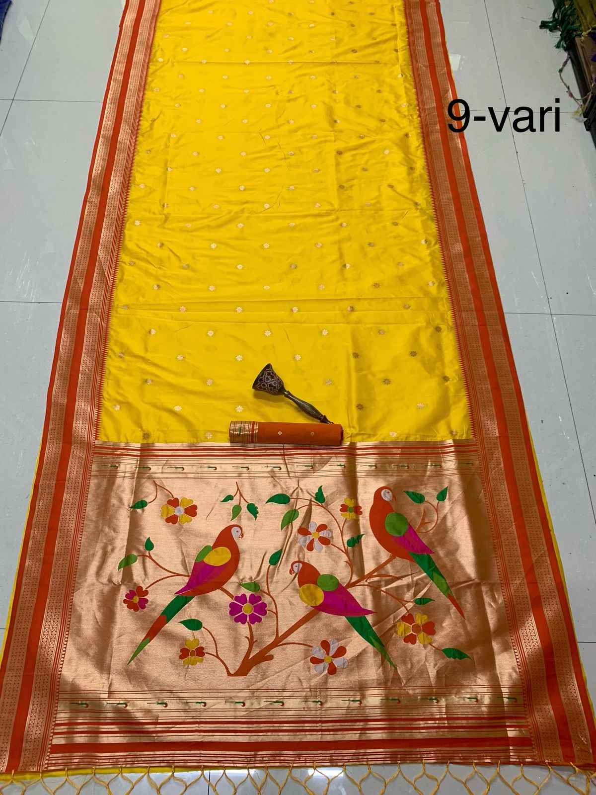 PURE SOFT KANCHIVRAM PETHANI SILK ZARI WEAVING 9 YARD SAREE AT WHOLESALE PRICE