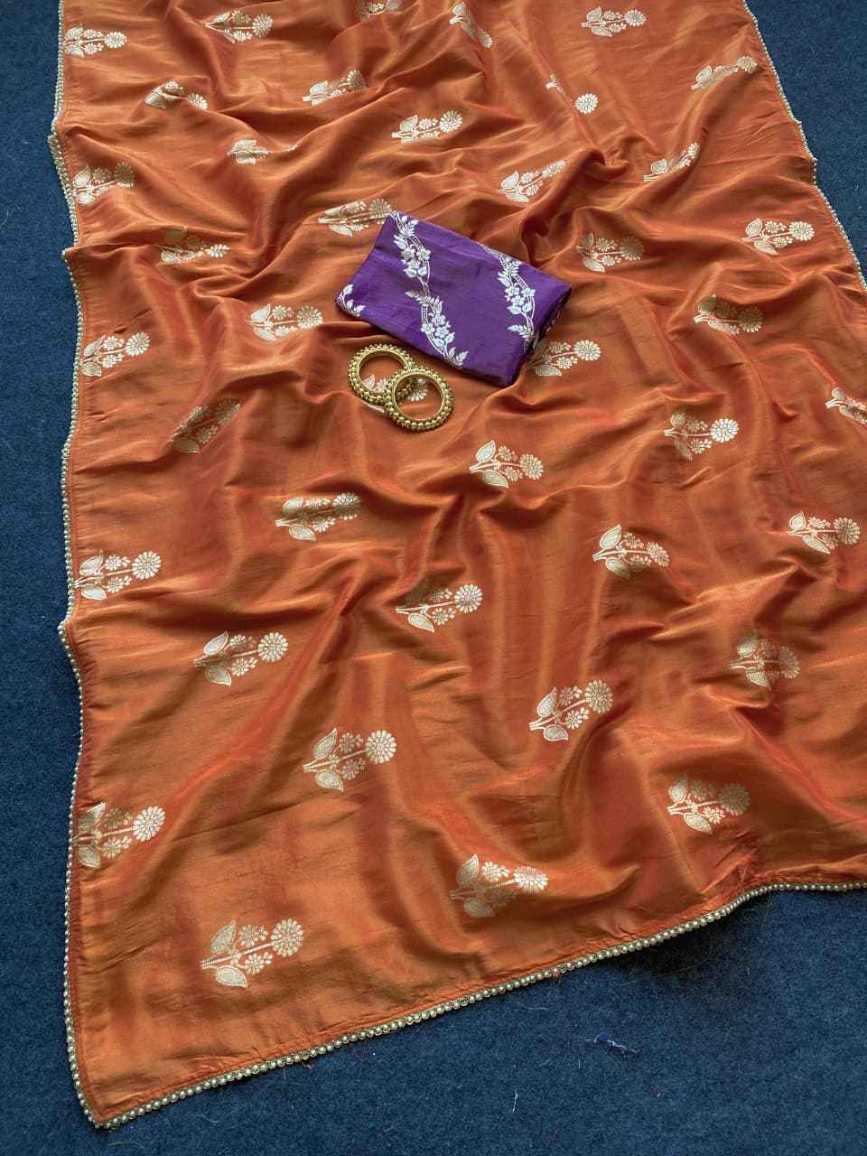 PURE VISCOSE DOLA SILK ZARI WEAVING SAREE AT WHOLESALE PRICE