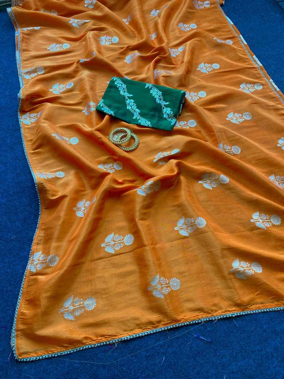 PURE VISCOSE DOLA SILK ZARI WEAVING SAREE AT WHOLESALE PRICE