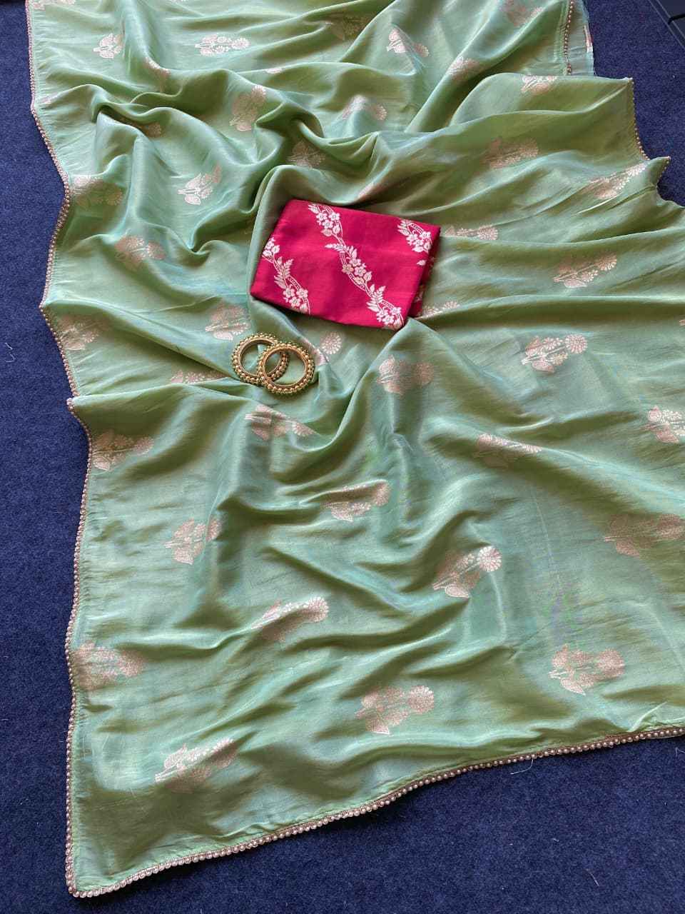 PURE VISCOSE DOLA SILK ZARI WEAVING SAREE AT WHOLESALE PRICE