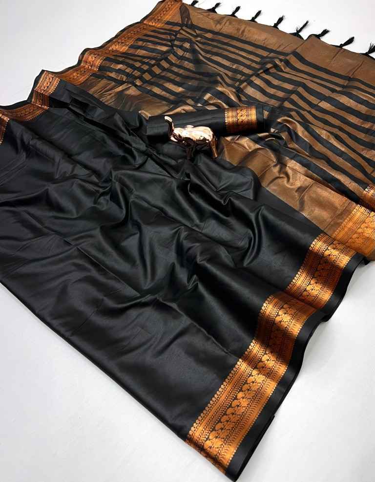 PURE VISCOSE SILK WITH HEAVY ZARI WEAVING BORDER SAREE AT WHOLESALE PRICE