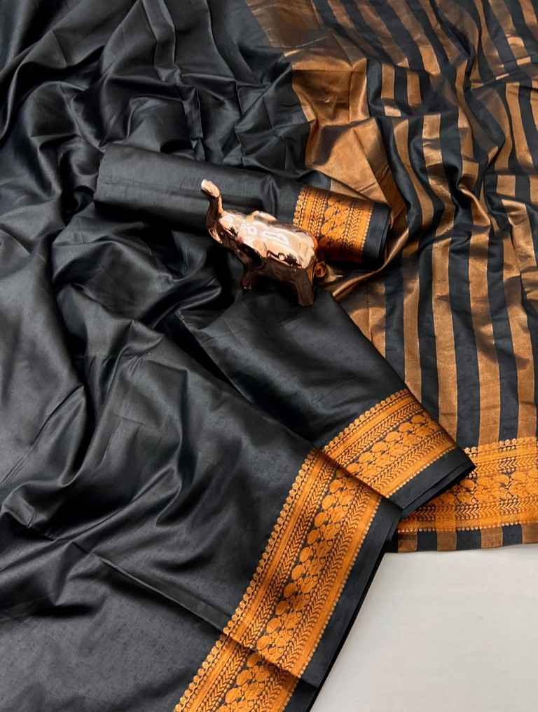 PURE VISCOSE SILK WITH HEAVY ZARI WEAVING BORDER SAREE AT WHOLESALE PRICE