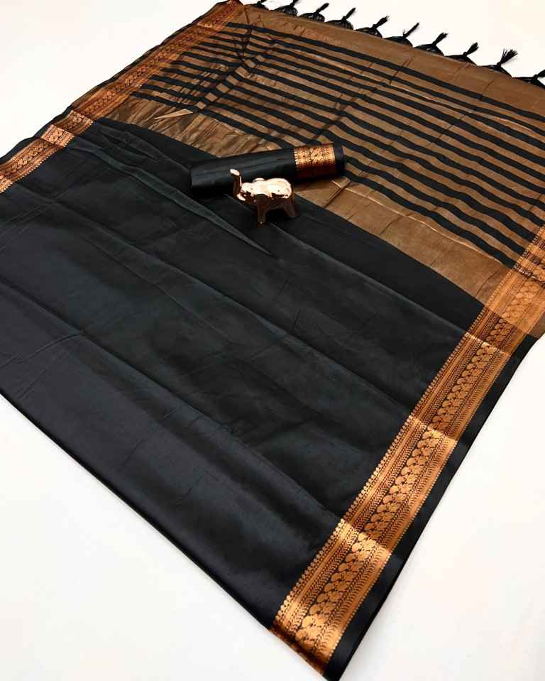 PURE VISCOSE SILK WITH HEAVY ZARI WEAVING BORDER SAREE AT WHOLESALE PRICE