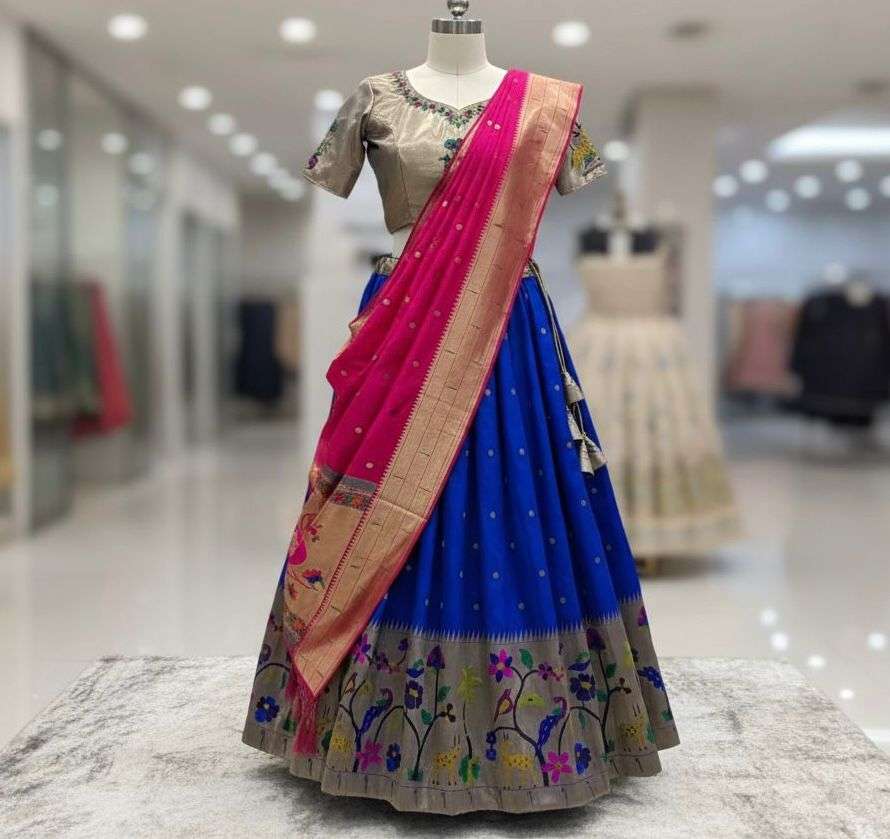 SOFT BANARASI PAITHANI SILK WEAVING LEHENGA CHOLI AT WHOLESALE PRICE