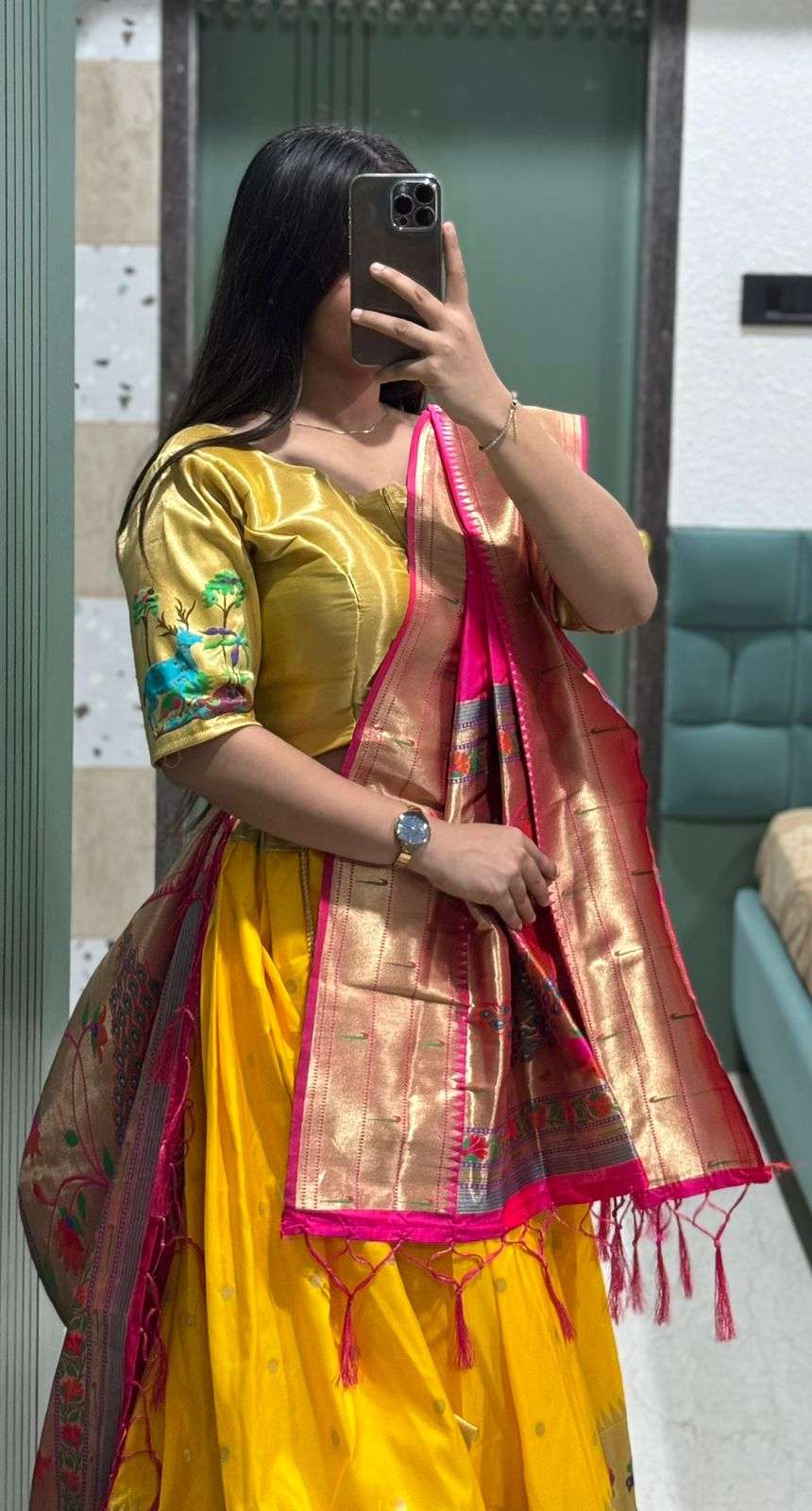 SOFT BANARASI PAITHANI SILK WEAVING LEHENGA CHOLI AT WHOLESALE PRICE