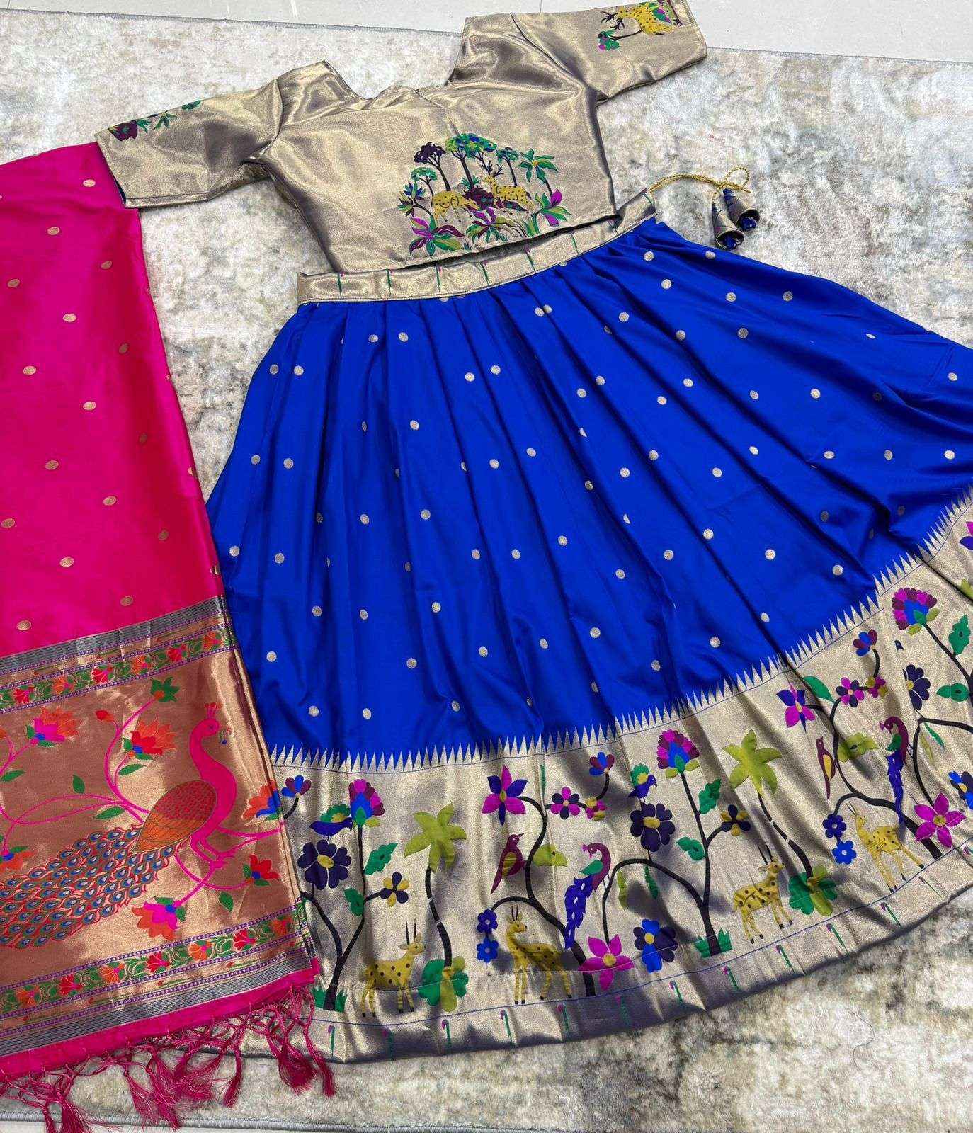 SOFT BANARASI PAITHANI SILK WEAVING LEHENGA CHOLI AT WHOLESALE PRICE