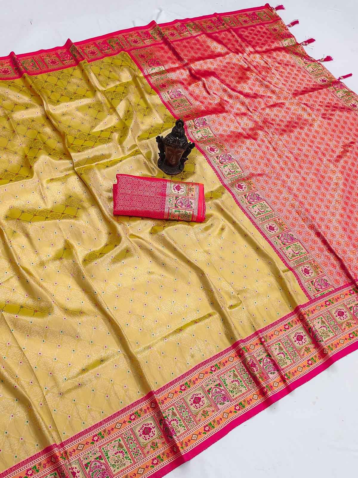 SOFT KANJIVARAM TISSUR SILK ZARI WEAVING SAREE AT WHOLESALE PRICE