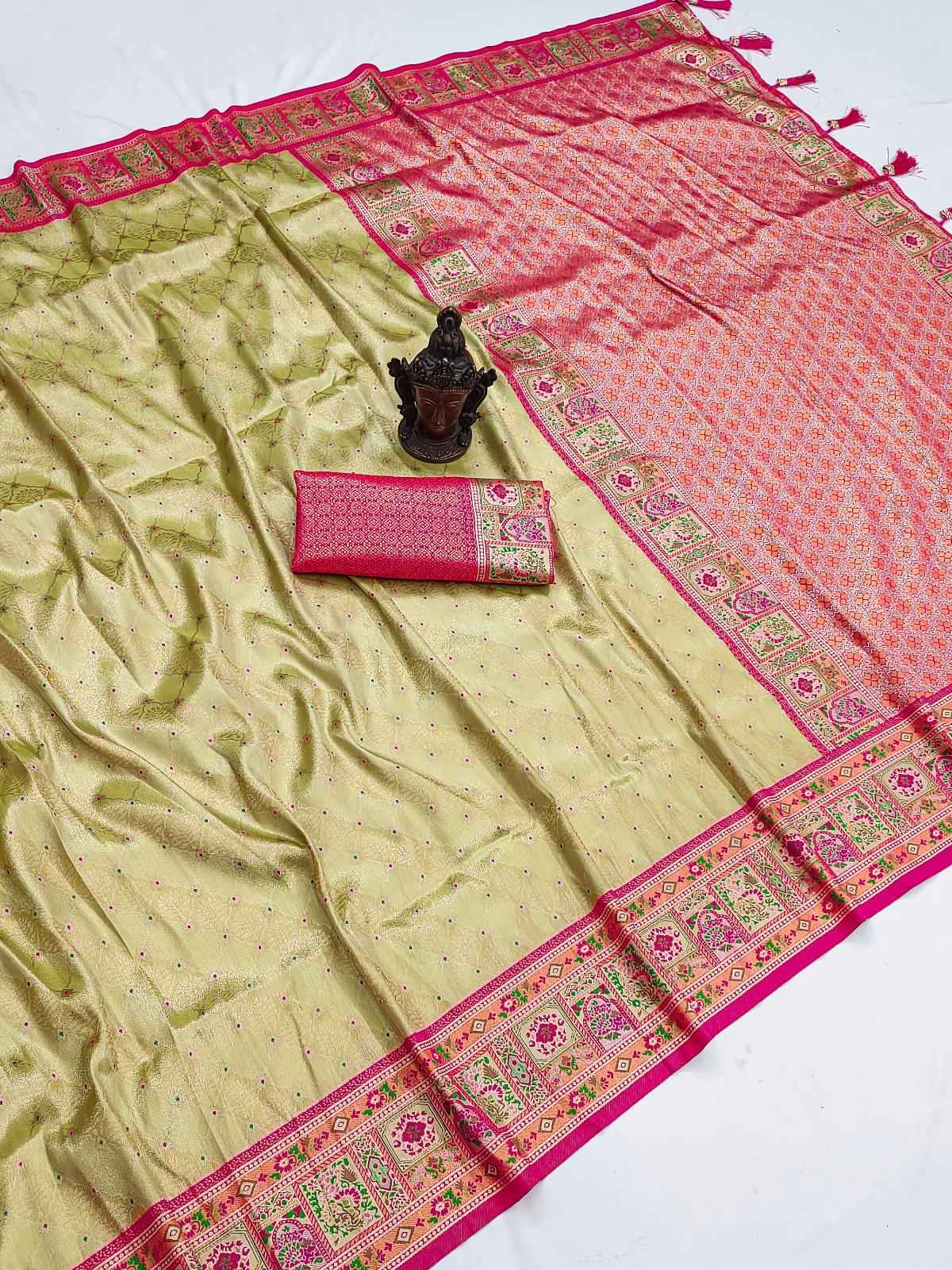 SOFT KANJIVARAM TISSUR SILK ZARI WEAVING SAREE AT WHOLESALE PRICE