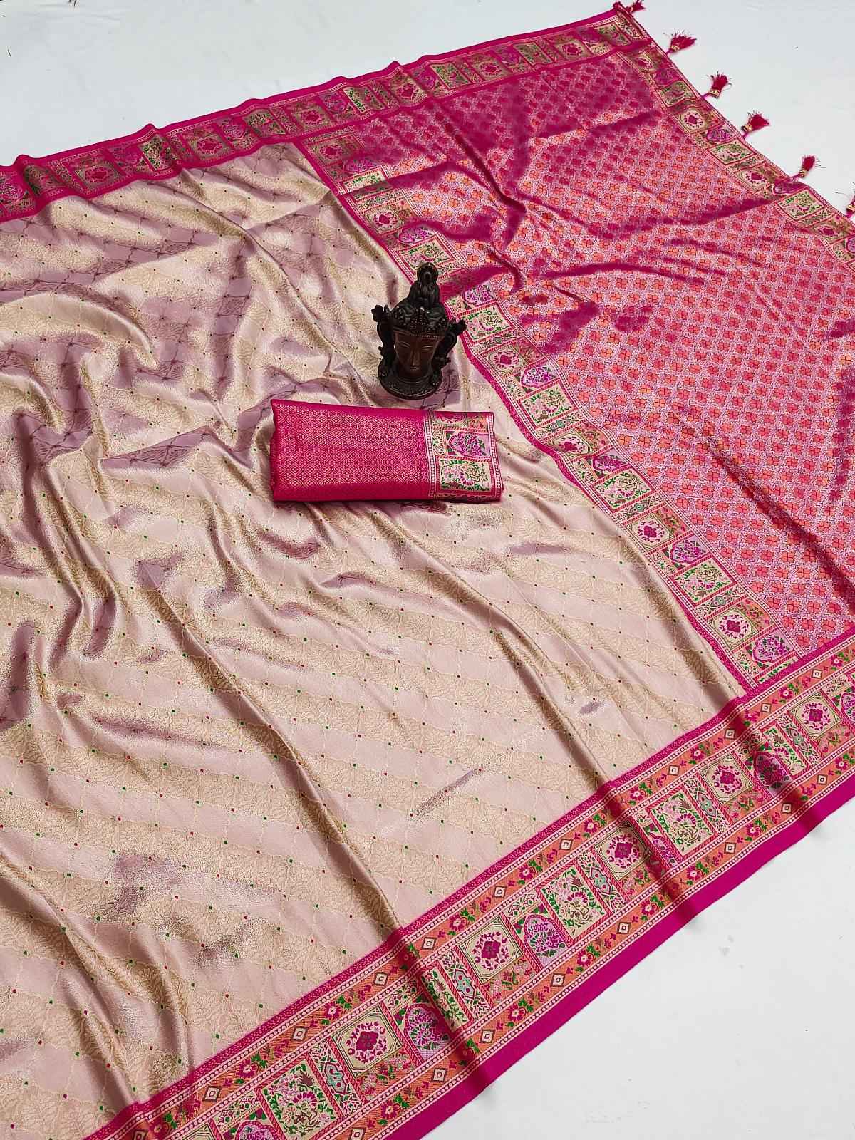 SOFT KANJIVARAM TISSUR SILK ZARI WEAVING SAREE AT WHOLESALE PRICE