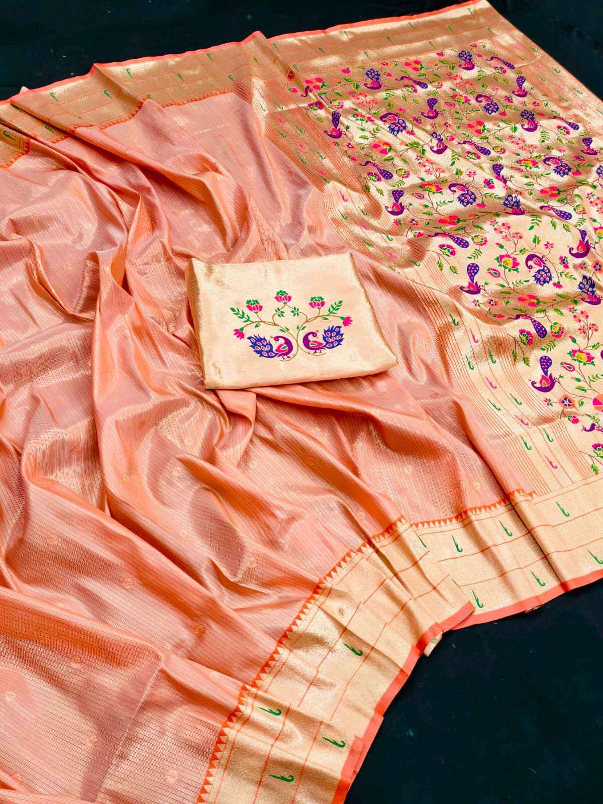 SOFT ORGANZA TISSUE PAITHANI SILK PRIMIUM SAREE AT WHOLESALE PRICE