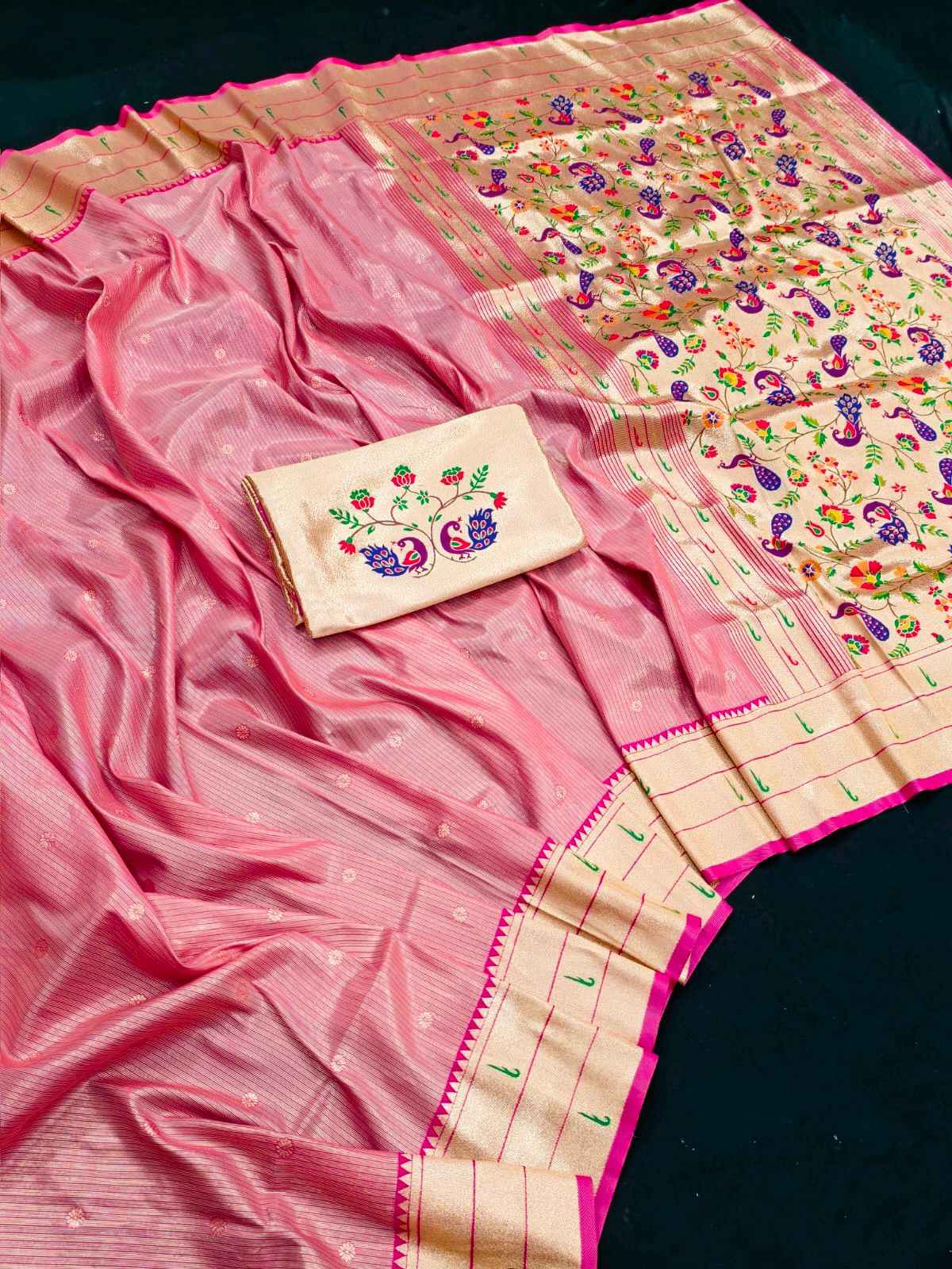 SOFT ORGANZA TISSUE PAITHANI SILK PRIMIUM SAREE AT WHOLESALE PRICE