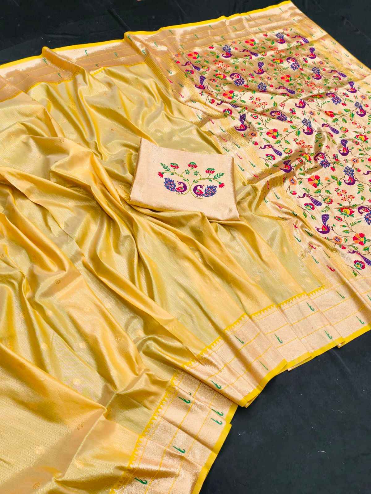 SOFT ORGANZA TISSUE PAITHANI SILK PRIMIUM SAREE AT WHOLESALE PRICE