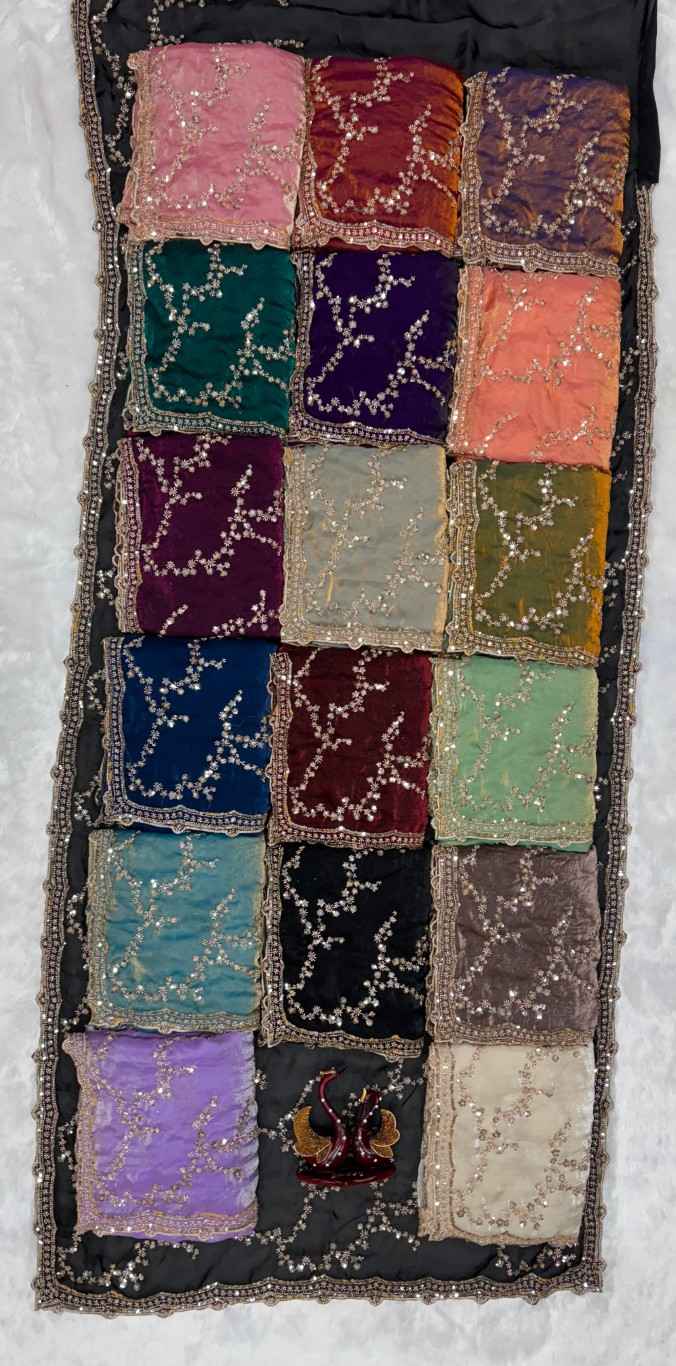 SOFT SPACE SILK  BEADS AND SEQUENCE EMBROIDERY WORK SAREE AT WHOLESALE PRICE 