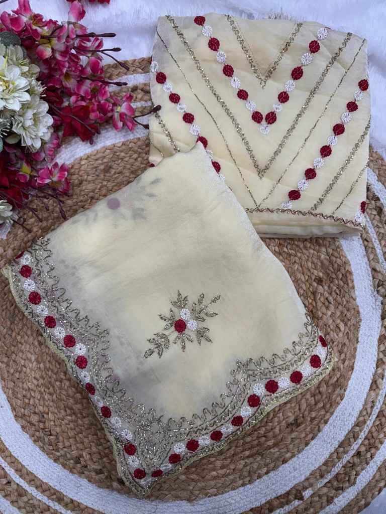 SOFT SPACE SILK BEADS SEQUANCE EMBROIDERY WORK SAREE