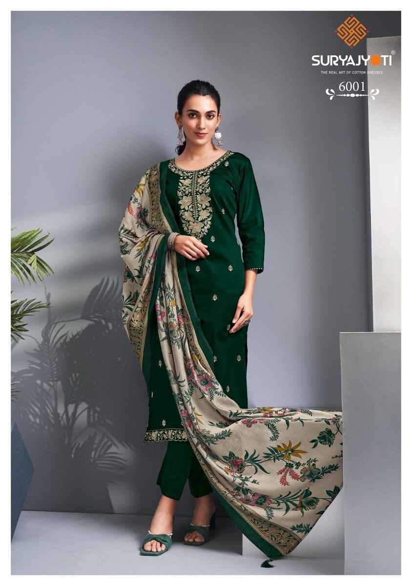 SURYAJYOTI PASHAN VOL-6 JAAM SATIN DRESS MATERIAL AT WHOLESALE PRICE