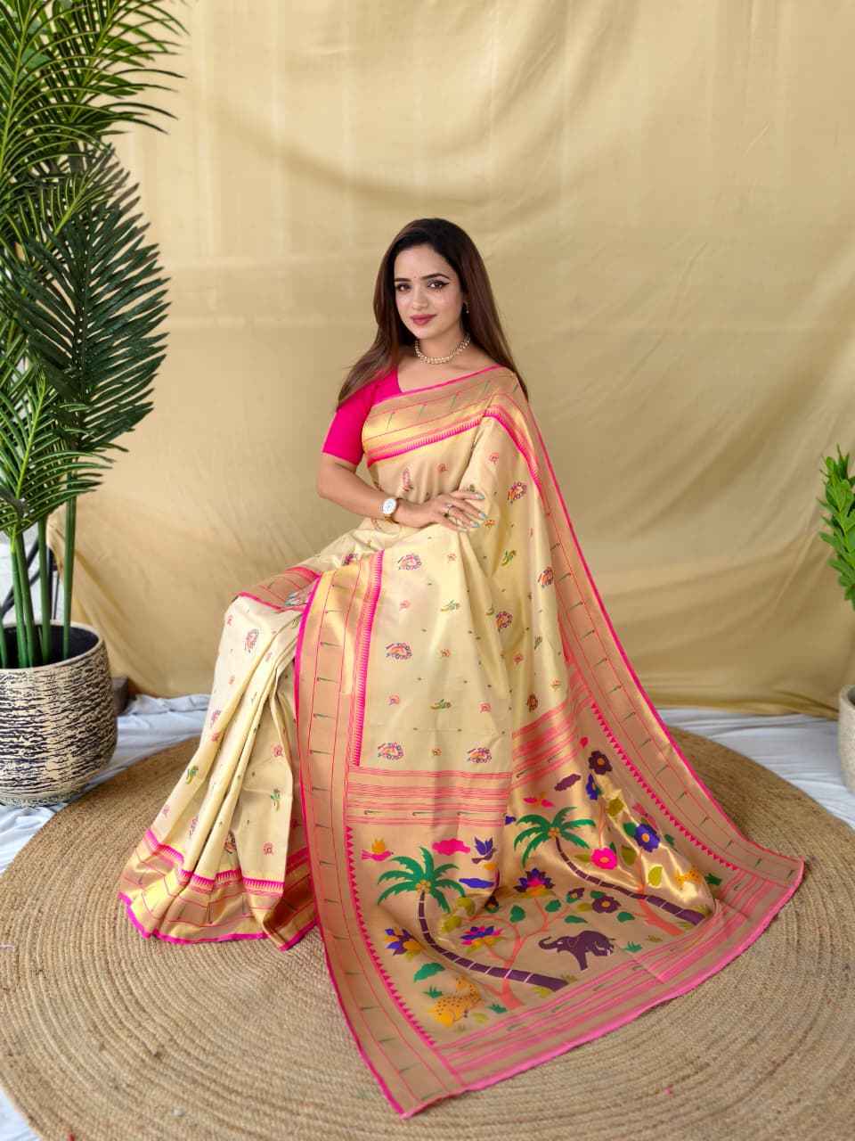  TISSUE SILK RICH PAITHANI WEAVING SAREE AT WHOLESALE PRICE