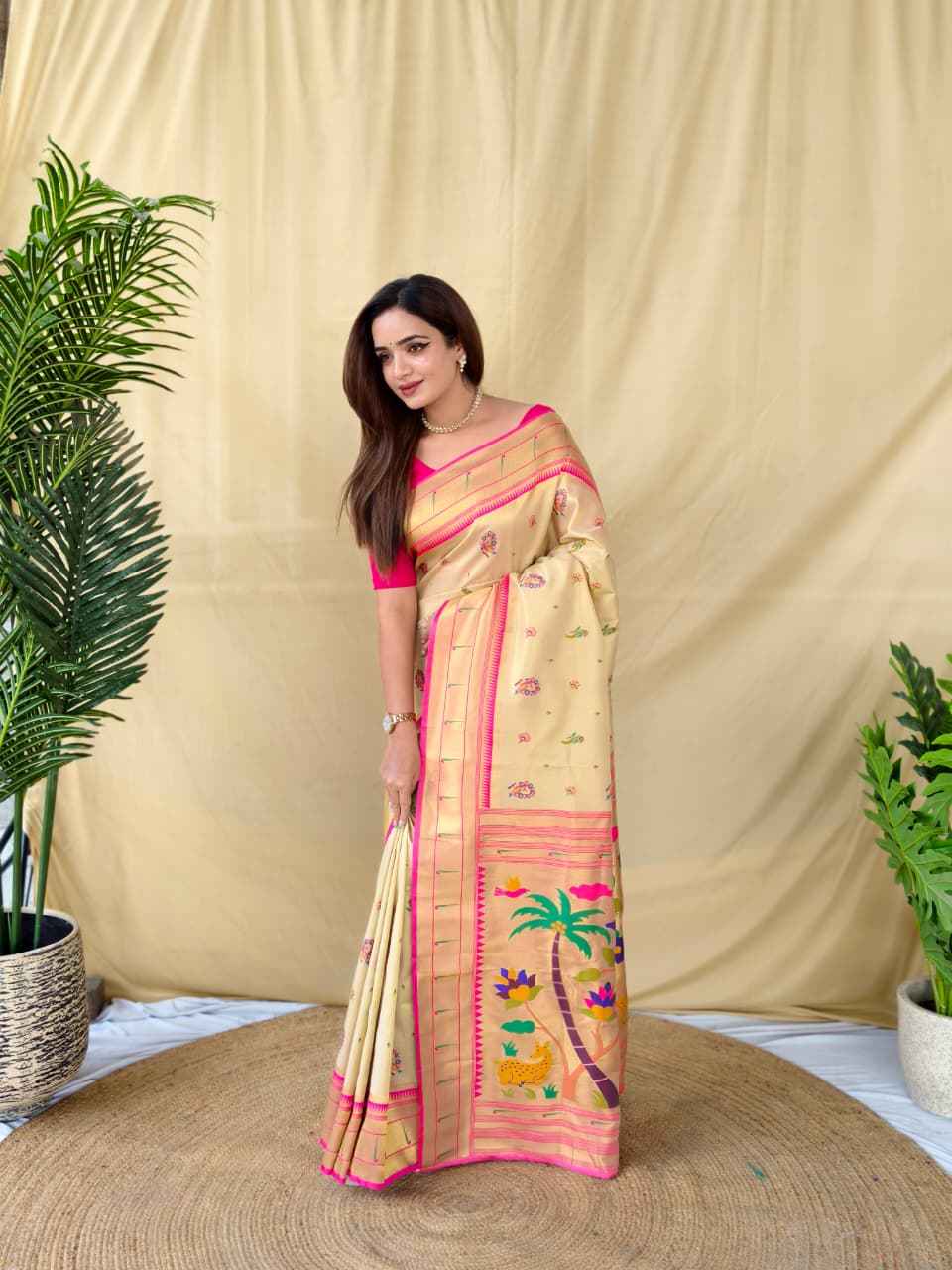  TISSUE SILK RICH PAITHANI WEAVING SAREE AT WHOLESALE PRICE