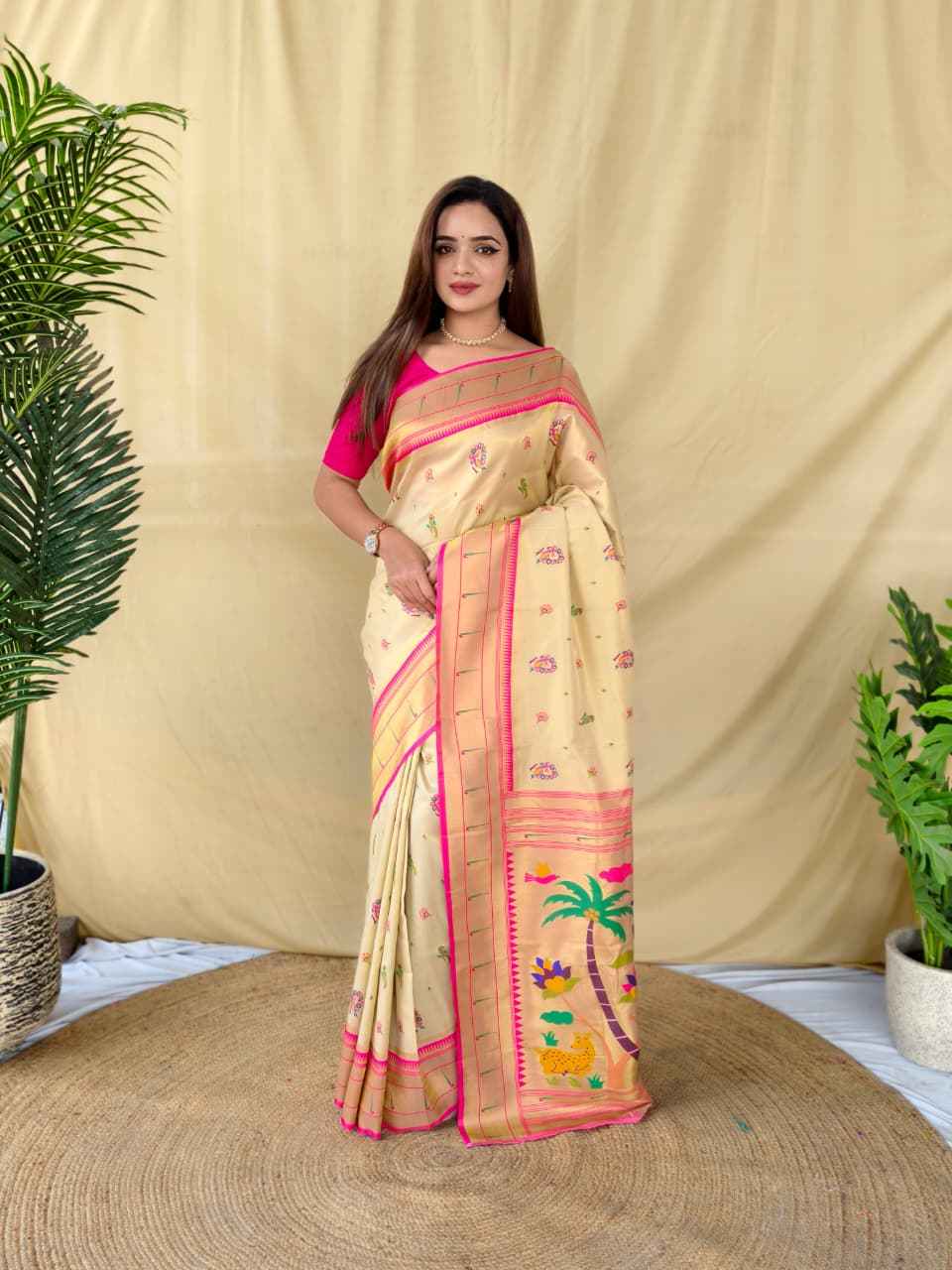  TISSUE SILK RICH PAITHANI WEAVING SAREE AT WHOLESALE PRICE
