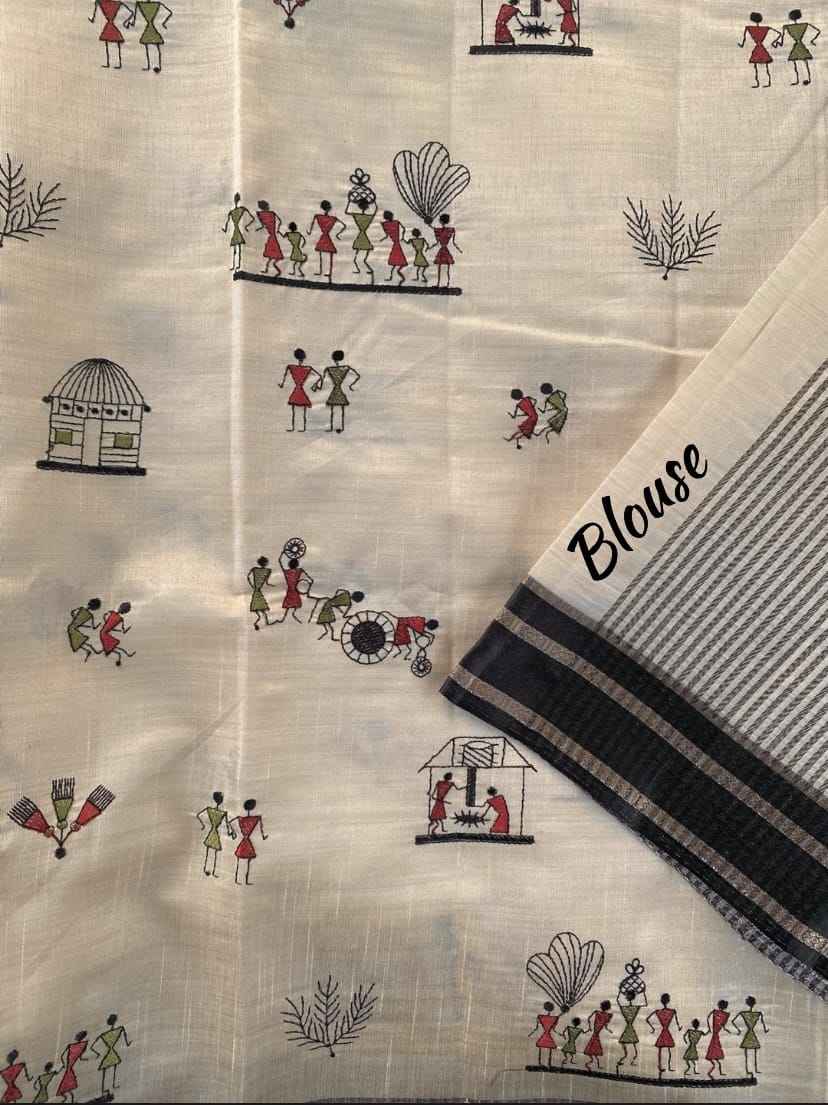 TUSSAR SILK MULTI-THREAD WOVEN CONTRAST PALLU SAREE AT WHOLESALE PRICE