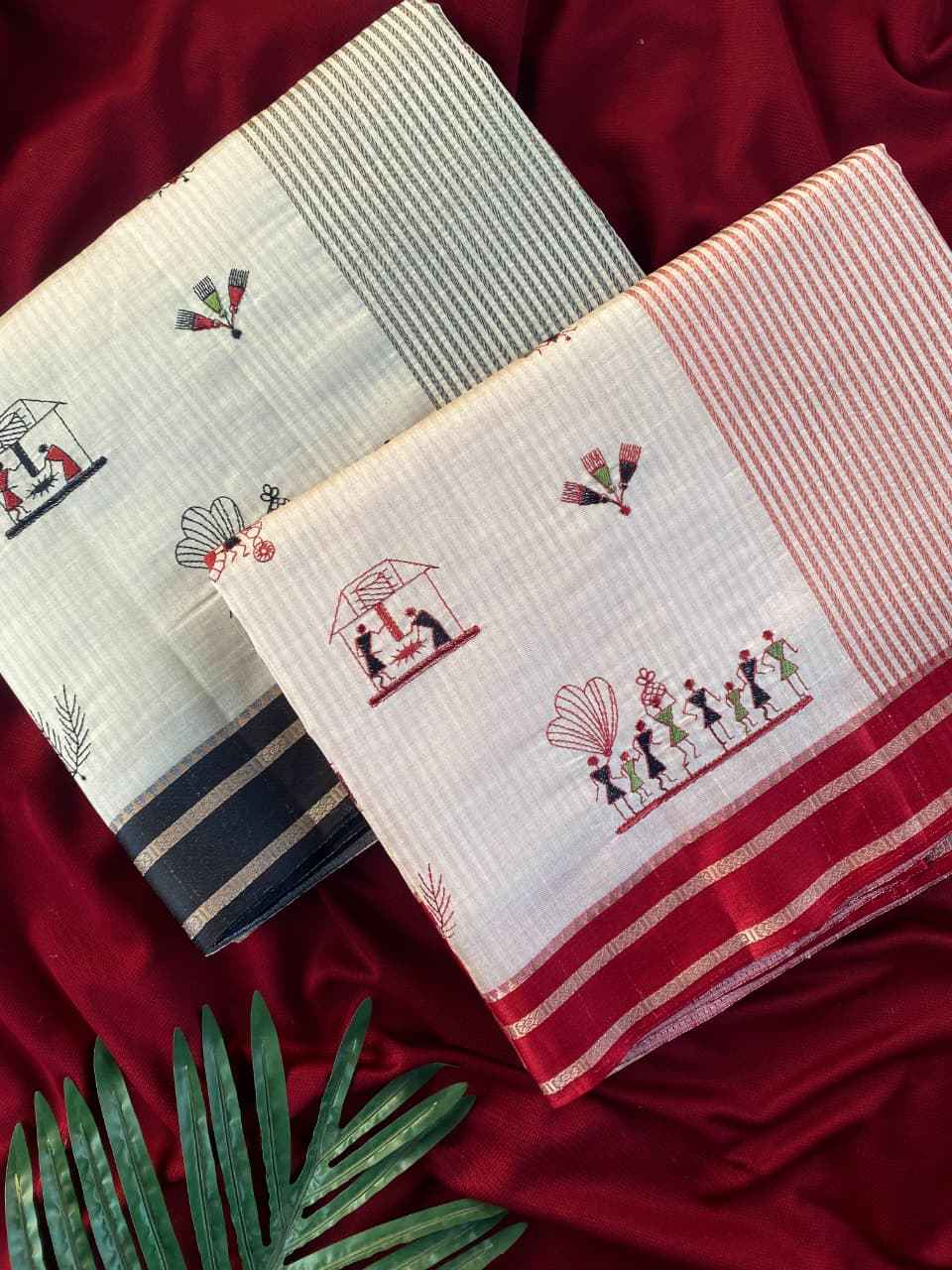 TUSSAR SILK MULTI-THREAD WOVEN CONTRAST PALLU SAREE AT WHOLESALE PRICE