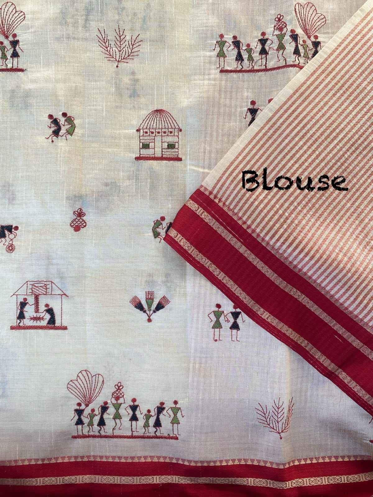 TUSSAR SILK MULTI-THREAD WOVEN CONTRAST PALLU SAREE AT WHOLESALE PRICE