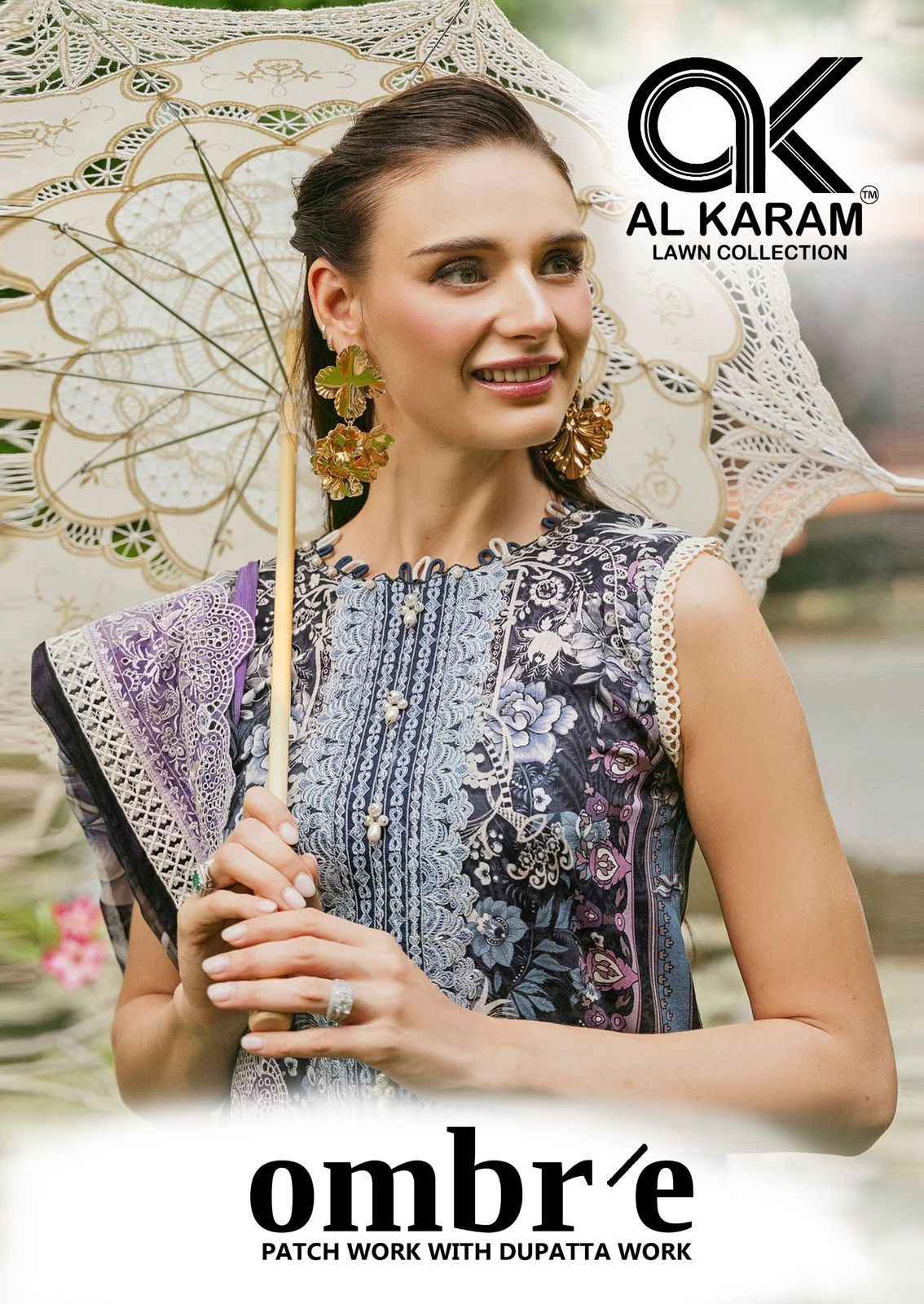 AL KARAM OMBR’E PURE LAWN COTTON DRESS MATERIAL AT WHOLESALE PRICE