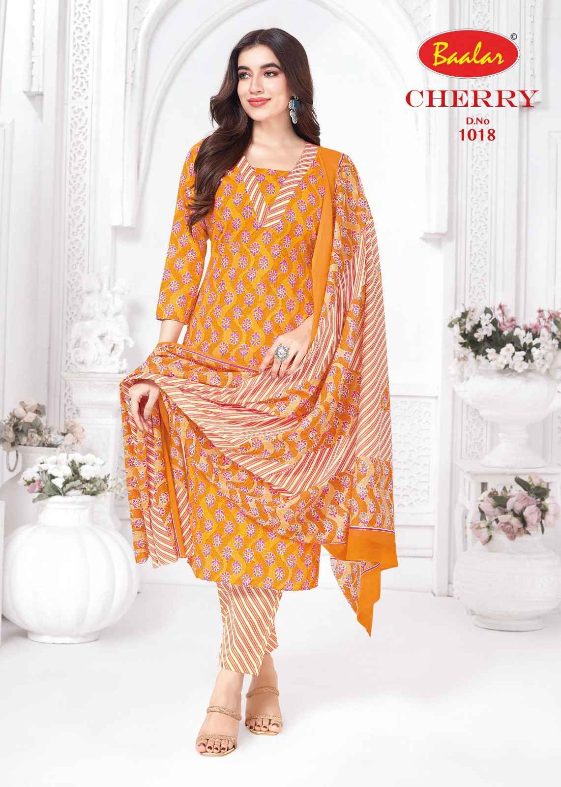 BAALAR CHERRY VOL-01 HEAVY LAWN COTTON PRINTED DRESS MATERIAL AT WHOLESALE PRICE