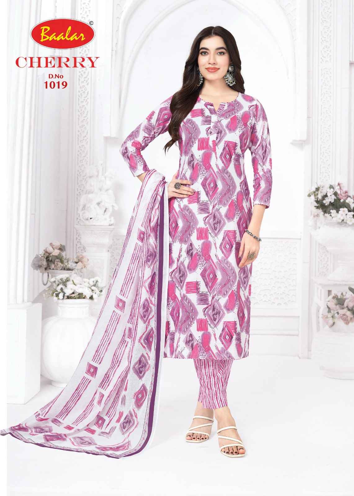 BAALAR CHERRY VOL-01 HEAVY LAWN COTTON PRINTED DRESS MATERIAL AT WHOLESALE PRICE